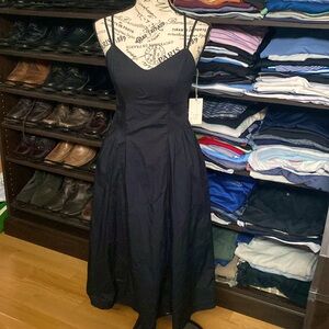 NWT black cotton dress XS